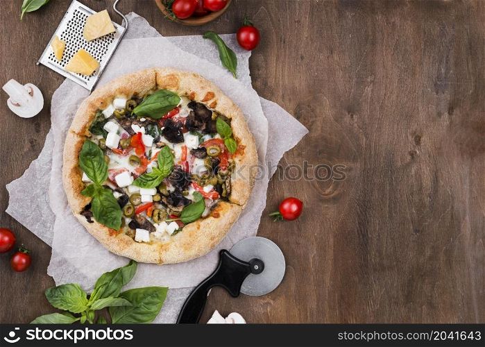 view pizza cutter arrangement