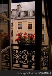 View through window in Paris France