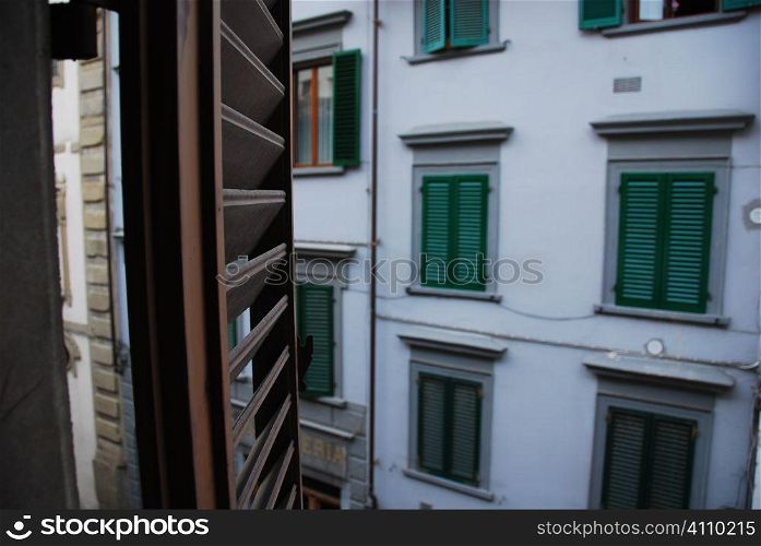 View through window of historic Florence, Italy