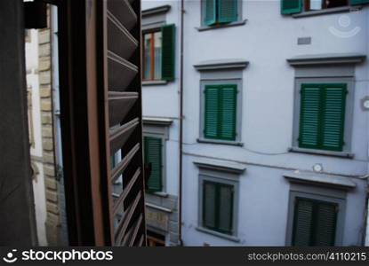 View through window of historic Florence, Italy