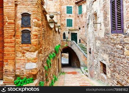 View to Historic Center City of Perugia in Italy