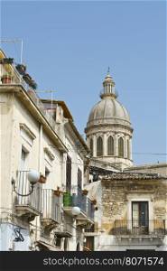 View to Historic Center City of Ragusa in Sicily