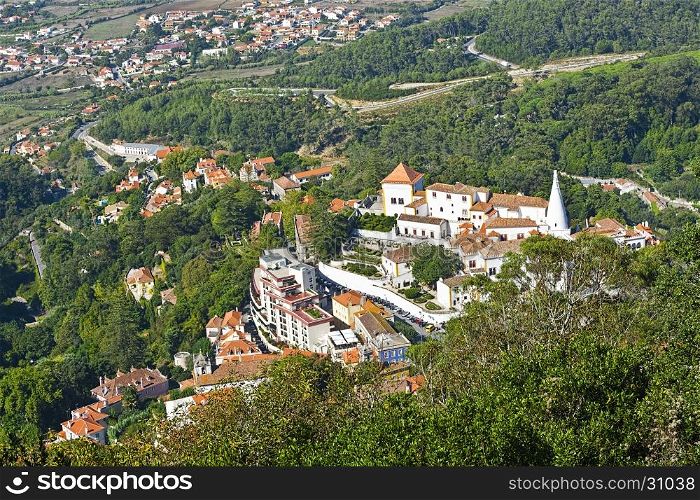 View to Historic Center City of Sintra in Portugal