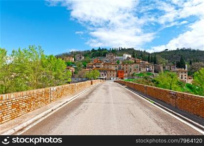 View to Historic Center City of Todi in Italy