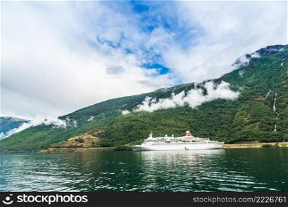 View to Sognefjord in Norway. Country landscape
