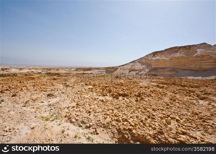 View to the Dead Sea from the Judean Desert