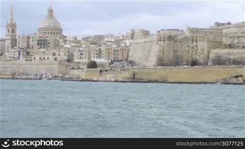 View toward the historic city of Valletta, Malta
