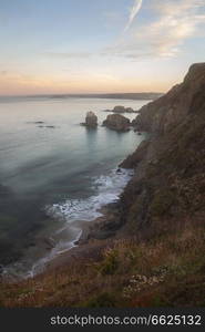 View towards Bigbury-on-Sea, Devon, England