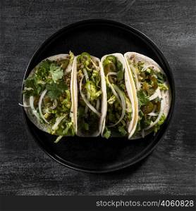view vegetarian tacos arrangement
