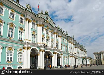 View Winter Palace.Saint-Petersburg, Russia.June 2, 2015