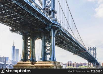 Views of New York City, USA. Manhattan Bridge.
