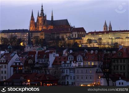 views of old town Prague with beautiful old buildings, Czech republic