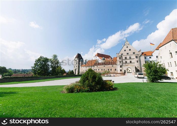 Views of the Trausnitz castle in the German city of Landshut