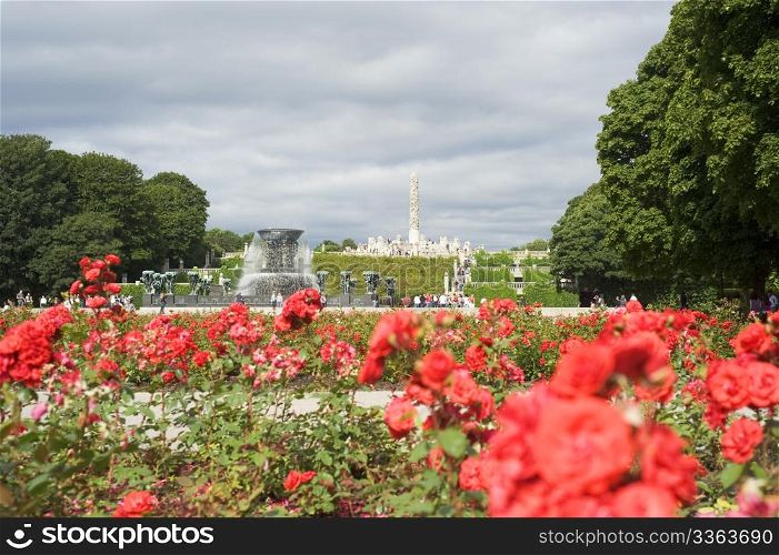 Vigeland Park in the sunshine day, Oslo, Norway