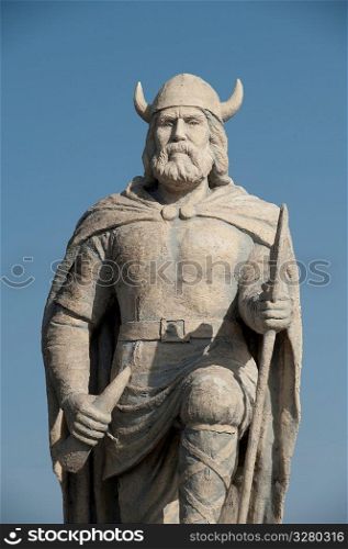 Viking statue in Gimli, Manitoba Canada