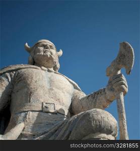 Viking statue in Gimli, Manitoba Canada