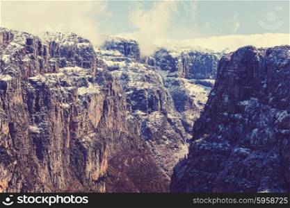 Vikos gorge of Pindos mountains at Epirus in Greece