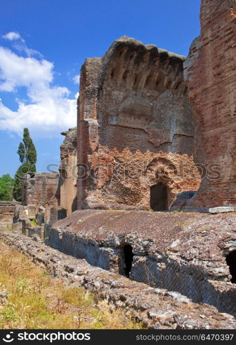 Villa Adriana- ruins of an imperial Adrian country house in Tivoli near Rome,