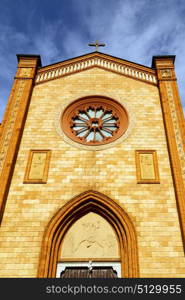 villa cortese italy church varese the old door entrance and mosaic sunny daY rose window