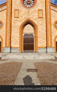 villa cortese italy church varese the old door entrance and mosaic sunny daY rose window