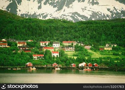 Village at the waterfront, Norway