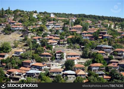 Village Brla on the slope of mount near Egirdir lake, Turkey