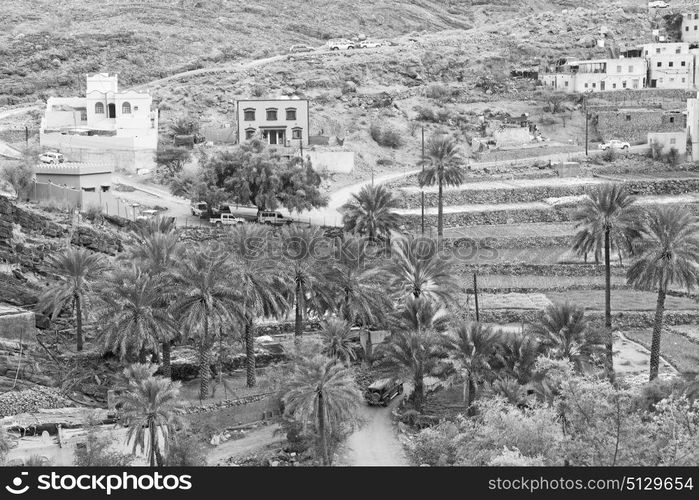 village house and cloudy sky in oman the old abandoned