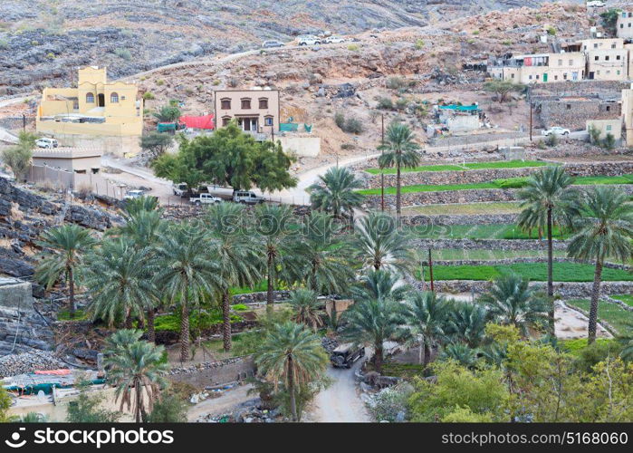 village house and cloudy sky in oman the old abandoned