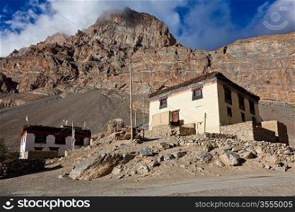 Village in Spiti Valley. Himachal Pradesh, India