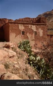 Village in the Atlas Mountains of Morocco. Village in Morocco, Africa. Atlas Mountains.