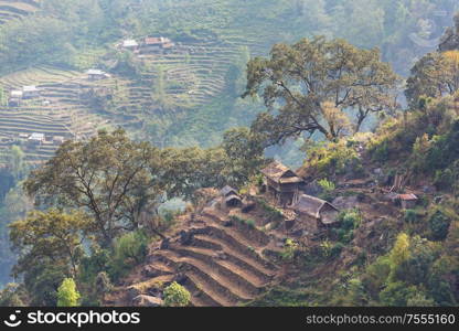 Village in the Nepalese mountains