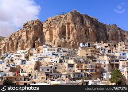 Village Maalula on the rock in Syria