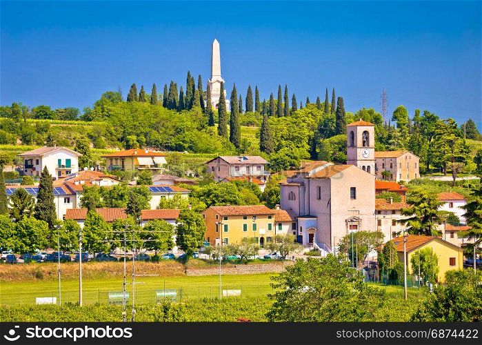 Village of Custoza idyllic landscape view, Veneto region of Italy