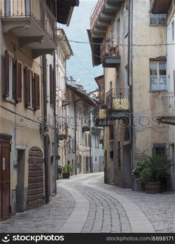Village of Donnas. The medieval Village of Donnas along the ancient roman consular road in Donnas, Italy