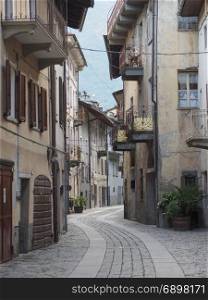 Village of Donnas. The medieval Village of Donnas along the ancient roman consular road in Donnas, Italy