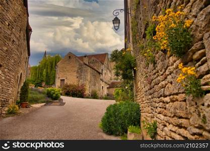 Village of Flavigny sur Ozerain in Burgundy