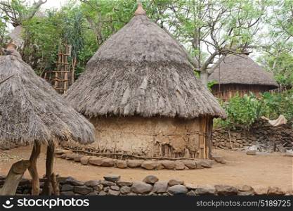 Village of Konso people, Ethiopia, Africa