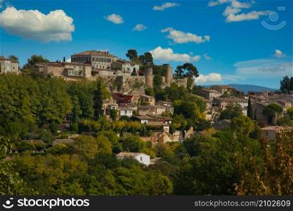 Village of Menerbes in provence in France