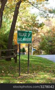 Village of Sag Harbour sign in the Hamptons
