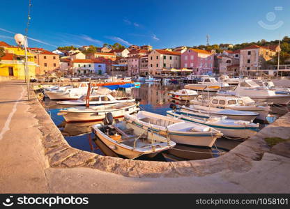 Village of Sali on Dugi Otok island colorful harbor view, Dalmatia archipelago Croatia