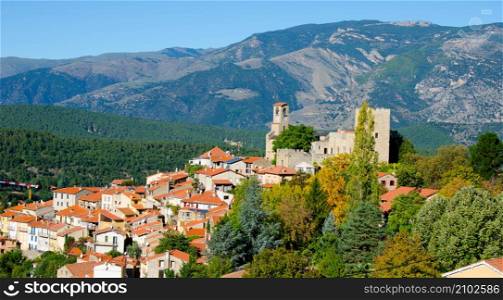 Village of Vernet les Bains in the Pyrenees in France