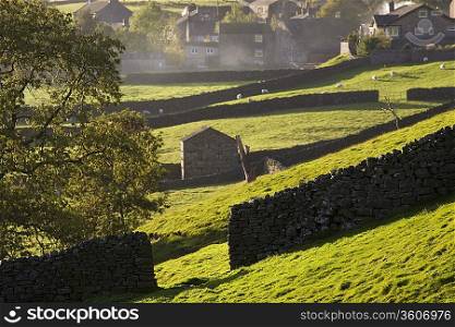 Village, Yorkshire Dales, Yorkshire, England