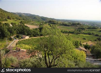 Villages and vineyards near Seguret, France