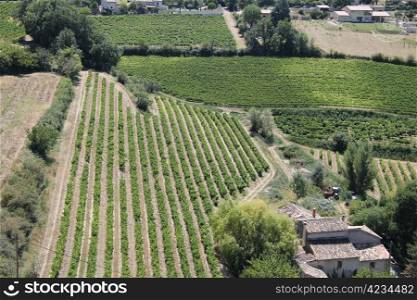 Villages and vineyards near Vaison la Romaine, France