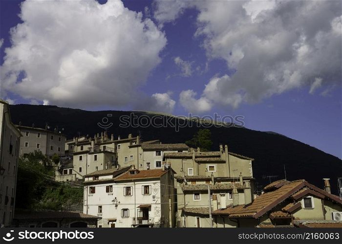 Villetta Barrea, old village in L Aquila province, Abruzzi, Italy