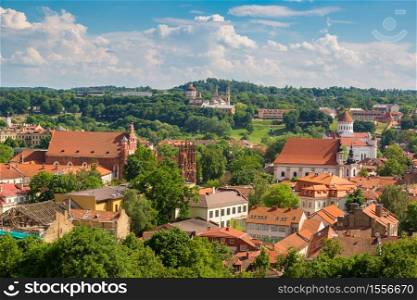 Vilnius cityscape in a beautiful summer day, Lithuania