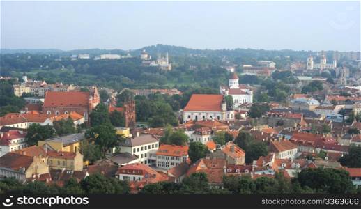 Vilnius - the capital of Lithuania, aerial view