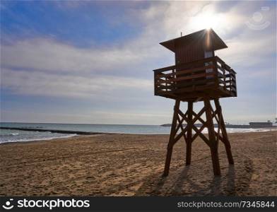 Vinaroz Playa del Forti beach in Castellon of Spain also Vinaros