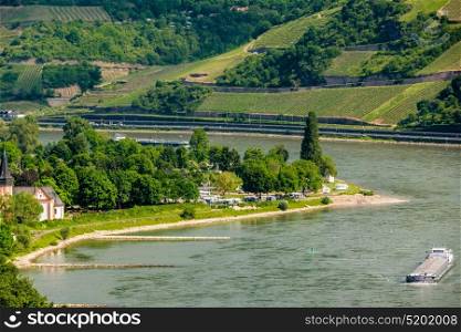 Vineyards at Rhine Valley (Rhine Gorge) in Germany