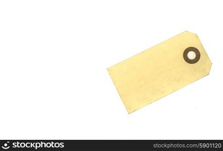 Vintae price tag label isolated on white